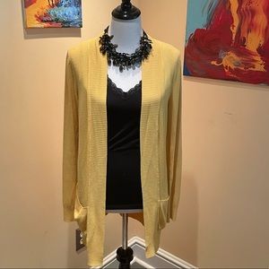 Lightweight Cardigan with Pockets | Yellow | Size M